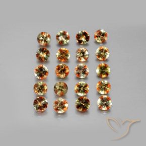 Gemas de andalucita Multicolor natural de 3.66 ct, Redondo, VS