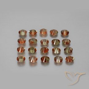 Gemas de andalucita Multicolor natural de 3.66 ct, Redondo, VS