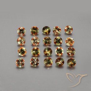 Gemas de andalucita Multicolor natural de 3.79 ct, Redondo, VS