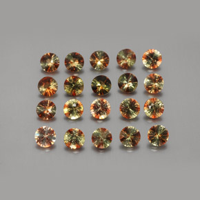 Gemas de andalucita Multicolor natural de 4.35 ct, Corte Redondo, VS