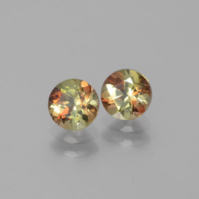 Gemas de andalucita Multicolor natural de  ct, Corte Redondo, VS