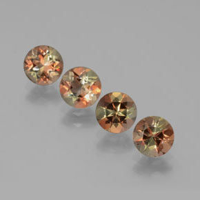 Gemas de andalucita Multicolor natural de  ct, Corte Redondo, VS