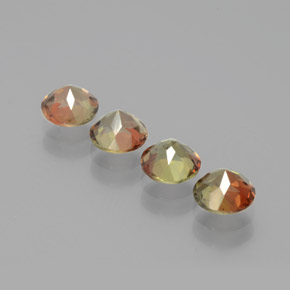 Gemas de andalucita multicolor natural de  ct, corte redondo, VS