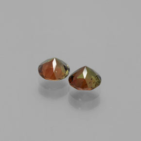Gemas de andalucita multicolor natural de  ct, corte redondo, VS