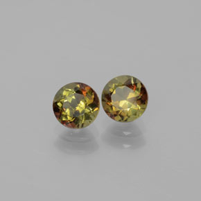 Gemas de andalucita multicolor natural de  ct, corte redondo, VS