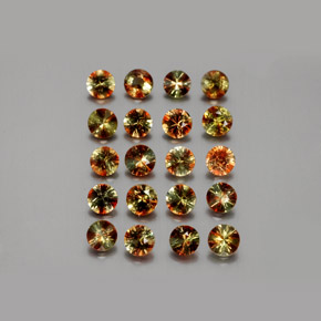 Gemas de andalucita multicolor natural de 3,36 ct, corte redondo, VS