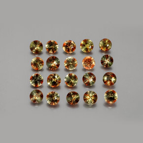 Gemas de andalucita multicolor natural de 3,36 ct, corte redondo, VS
