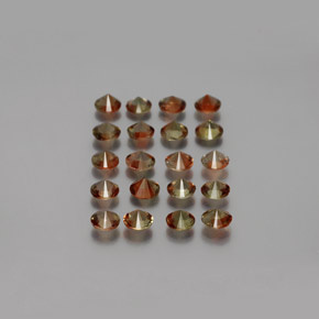 Gemas de andalucita multicolor natural de 3,36 ct, corte redondo, VS