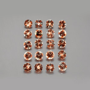 Gemas de andalucita multicolor natural de 3,22 ct, corte redondo, VS