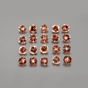 Gemas de andalucita multicolor natural de 3,22 ct, corte redondo, VS