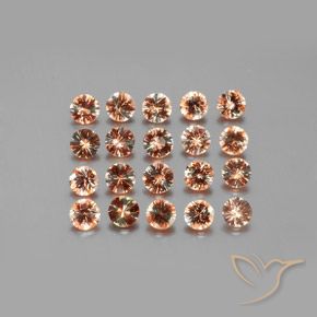 Gemas de andalucita Multicolor natural de 3.53 ct, Redondo, VS