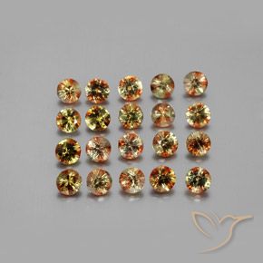 Gemas de andalucita Multicolor natural de 3.86 ct, Redondo, VS