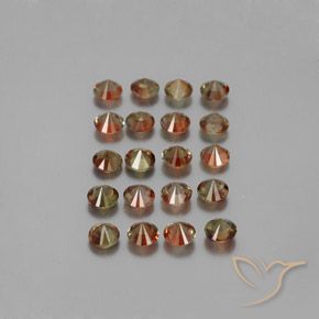 Gemas de andalucita Multicolor natural de 3.86 ct, Redondo, VS