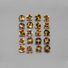 Gemas de andalucita multicolor natural de  ct, corte redondo, VS