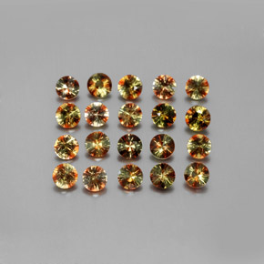 Gemas de andalucita multicolor natural de  ct, corte redondo, VS