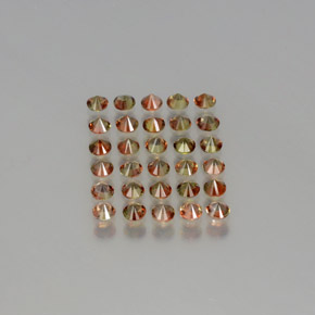 Gemas de andalucita multicolor natural de  ct, corte redondo, VS