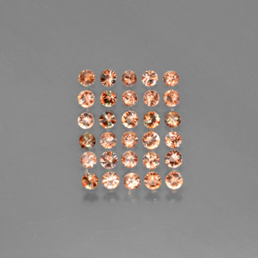 Gemas de andalucita multicolor natural de  ct, corte redondo, VS