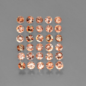 Gemas de andalucita multicolor natural de  ct, corte redondo, VS