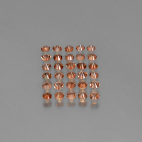 Gemas de andalucita multicolor natural de  ct, corte redondo, VS