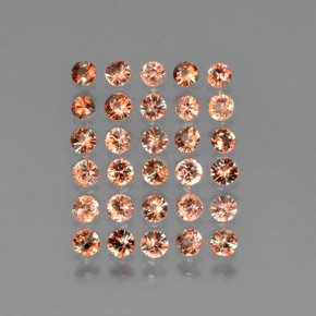 Gemas de andalucita Multicolor natural de 2.54 ct, Corte Redondo, VS