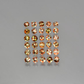 Gemas de andalucita multicolor natural de 3,35 ct, corte redondo, VS