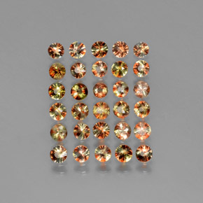 Gemas de andalucita multicolor natural de 3,35 ct, corte redondo, VS