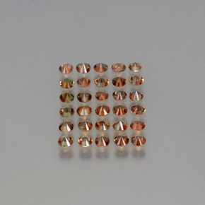Gemas de andalucita multicolor natural de 3,35 ct, corte redondo, VS