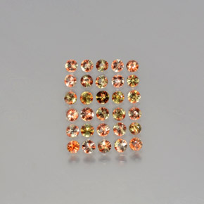 Gemas de andalucita multicolor natural de 2,55 ct, corte redondo, VS