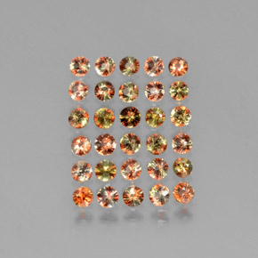 Gemas de andalucita multicolor natural de 2,55 ct, corte redondo, VS