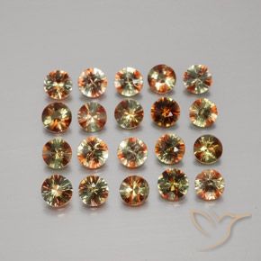 Gemas de andalucita Multicolor natural de 3.28 ct, Redondo, VS