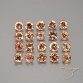 Gemas de andalucita Multicolor natural de 3.41 ct, Redondo, VS