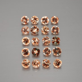 Gemas de andalucita multicolor natural de  ct, corte redondo, VS
