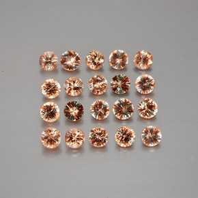 Gemas de andalucita multicolor natural de  ct, corte redondo, VS