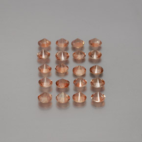 Gemas de andalucita multicolor natural de  ct, corte redondo, VS
