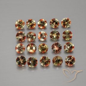 Gemas de andalucita Multicolor natural de 3.66 ct, Redondo, VS