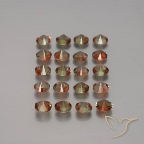 Gemas de andalucita Multicolor natural de 3.66 ct, Redondo, VS