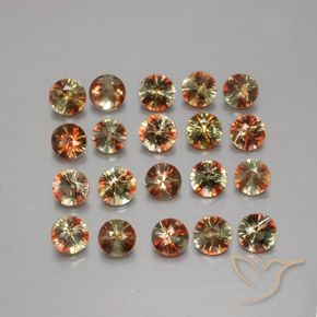 Gemas de andalucita Multicolor natural de 3.44 ct, Redondo, VS