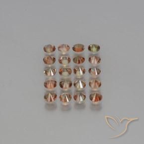 Gemas de andalucita Multicolor natural de 3.94 ct, Redondo, VS