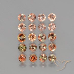 Gemas de andalucita Multicolor natural de 4.41 ct, Redondo, VS