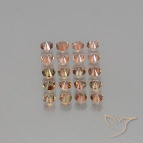 Gemas de andalucita Multicolor natural de 4.41 ct, Redondo, VS