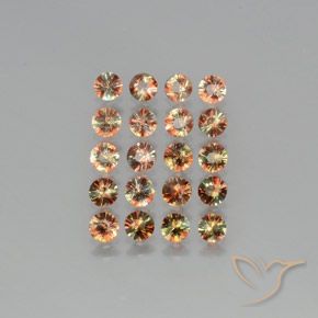 3.13ctw Natural Multicolor andalucita, Redondo, VS