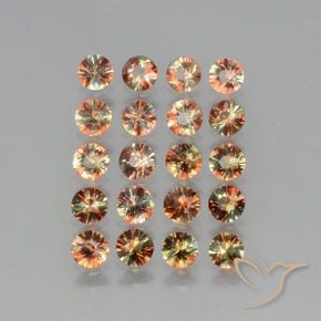 Gemas de andalucita Multicolor natural de 3.13 ct, Redondo, VS
