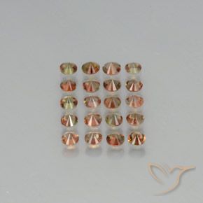 Gemas de andalucita Multicolor natural de 2.63 ct, Redondo, VS