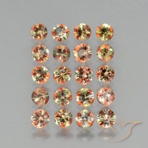 Gemas de andalucita Multicolor natural de 3.82 ct, Redondo, VS