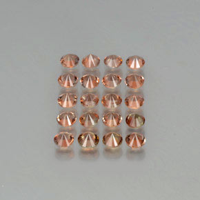 Gemas de andalucita multicolor natural de 3,98 ct, corte redondo, VS