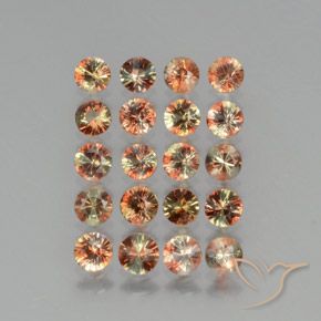Gemas de andalucita Multicolor natural de 3.70 ct, Redondo, VS