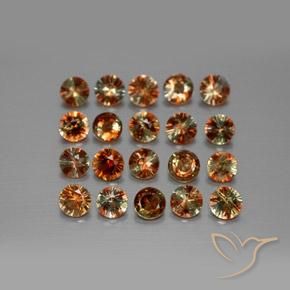 Gemas de andalucita Multicolor natural de 3.46 ct, Redondo, VS