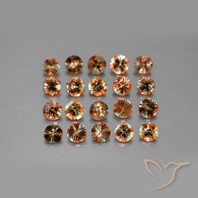 Gemas de andalucita Multicolor natural de 3.46 ct, Redondo, VS