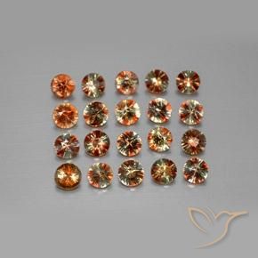 Gemas de andalucita Multicolor natural de 3.43 ct, Redondo, VS