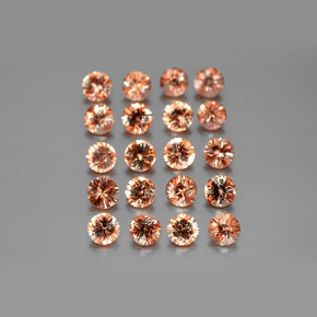 Gemas de andalucita multicolor natural de  ct, corte redondo, VS